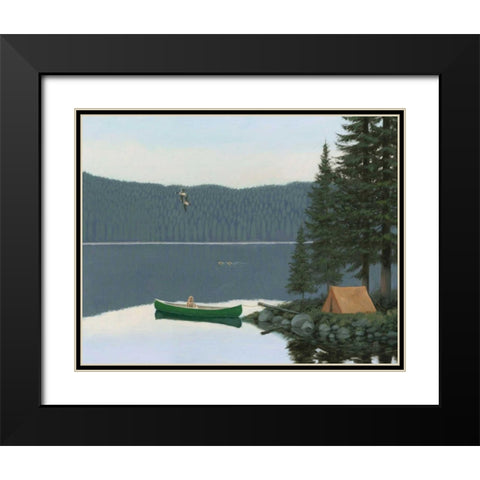 Happy Place IV Black Modern Wood Framed Art Print with Double Matting by Wiens, James