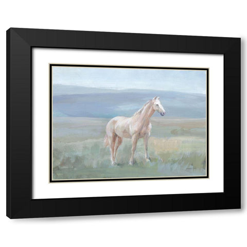 Mountain Mare Black Modern Wood Framed Art Print with Double Matting by Nai, Danhui