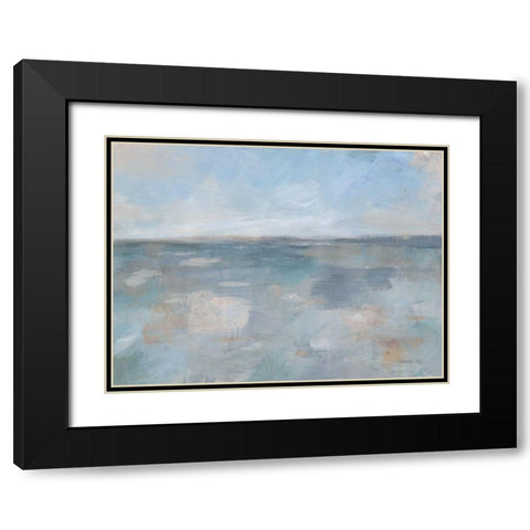 Simply by the Sea Black Modern Wood Framed Art Print with Double Matting by Nai, Danhui