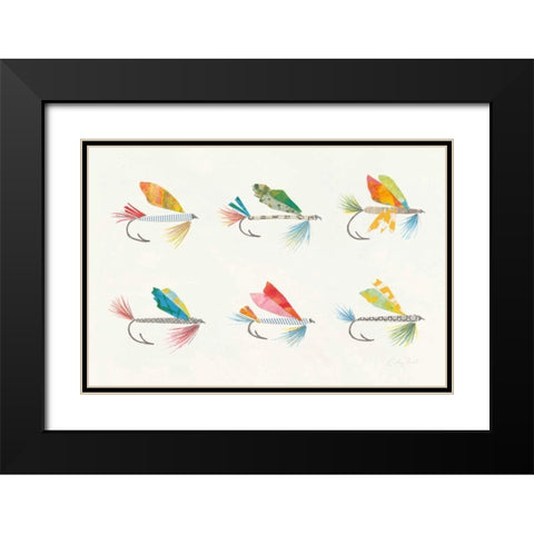 Angling in the Stream Lures II Black Modern Wood Framed Art Print with Double Matting by Prahl, Courtney