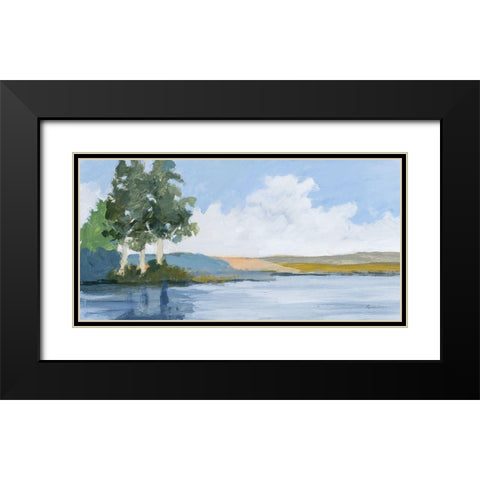 Eucalyptus on the River Black Modern Wood Framed Art Print with Double Matting by Munger, Pamela