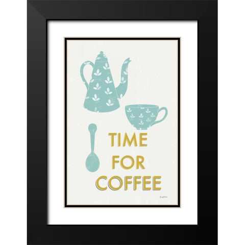Retro Kitchen Coffee III Black Modern Wood Framed Art Print with Double Matting by Thorns, Becky
