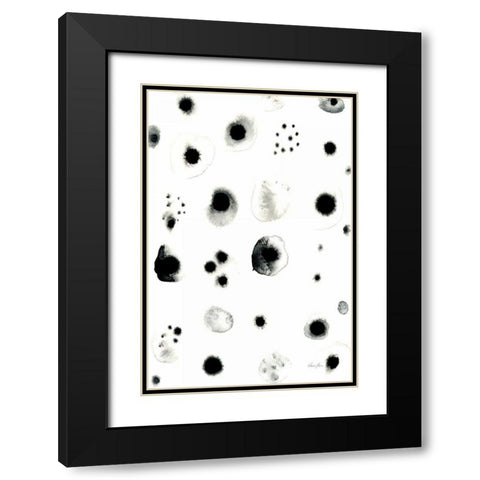 Delicate Black Modern Wood Framed Art Print with Double Matting by Horn, Laura