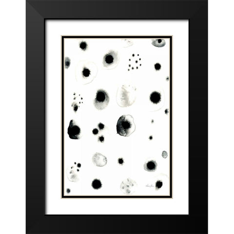 Delicate Black Modern Wood Framed Art Print with Double Matting by Horn, Laura