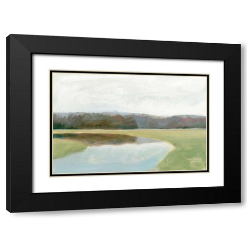 Interior Lake II Black Modern Wood Framed Art Print with Double Matting by Wiens, James