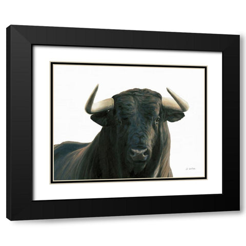 Bullish Black Modern Wood Framed Art Print with Double Matting by Wiens, James