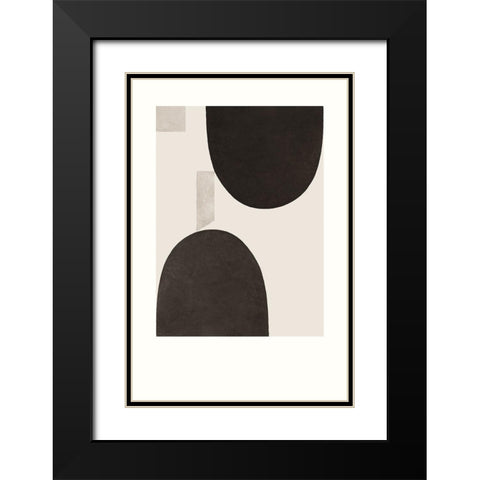 Half Domes II Black Modern Wood Framed Art Print with Double Matting by Wild Apple Portfolio
