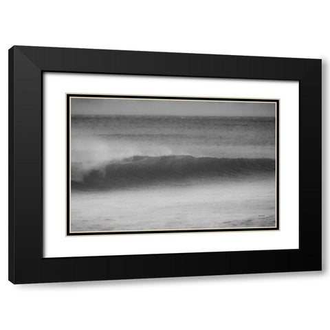 Curling Lip BW Black Modern Wood Framed Art Print with Double Matting by Larson, Nathan