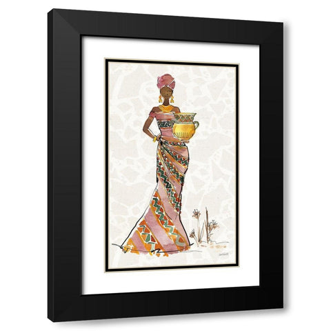 African Flair X C Black Modern Wood Framed Art Print with Double Matting by Tavoletti, Anne