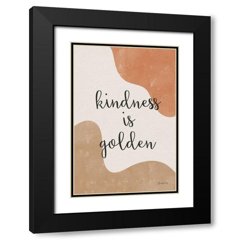 Kindness Warm Black Modern Wood Framed Art Print with Double Matting by Thorns, Becky