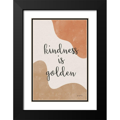 Kindness Warm Black Modern Wood Framed Art Print with Double Matting by Thorns, Becky