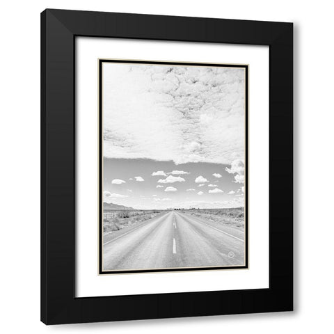 Tres Hermanas Clouds Black Modern Wood Framed Art Print with Double Matting by Larson, Nathan