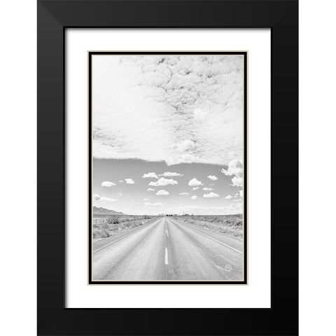 Tres Hermanas Clouds Black Modern Wood Framed Art Print with Double Matting by Larson, Nathan