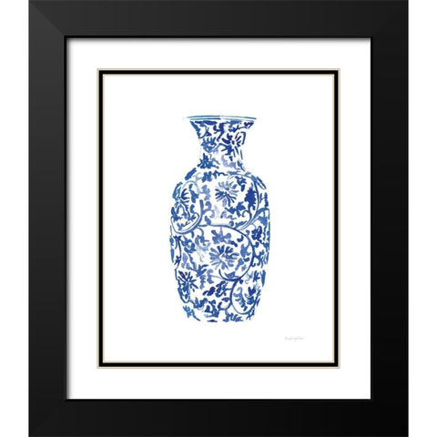 Chinoiserie Vase II Black Modern Wood Framed Art Print with Double Matting by Charro, Mercedes Lopez