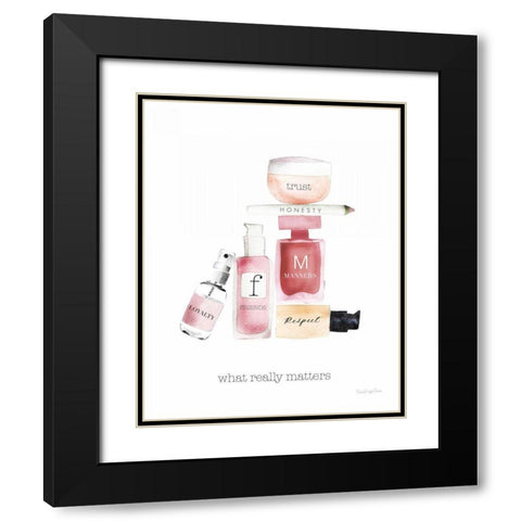 Inner Beauty I Black Modern Wood Framed Art Print with Double Matting by Charro, Mercedes Lopez