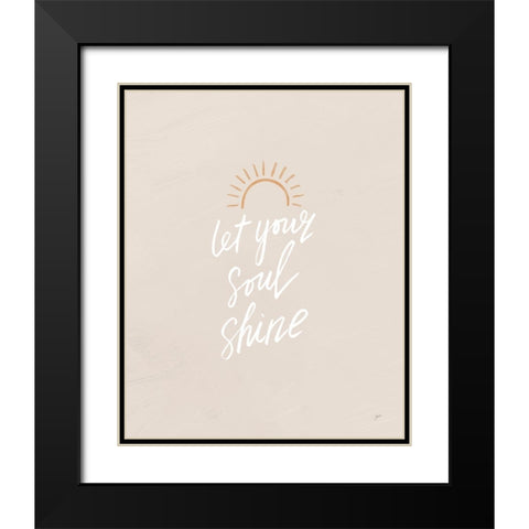 Let Your Soul Shine Sun Black Modern Wood Framed Art Print with Double Matting by Panganiban, Karyn
