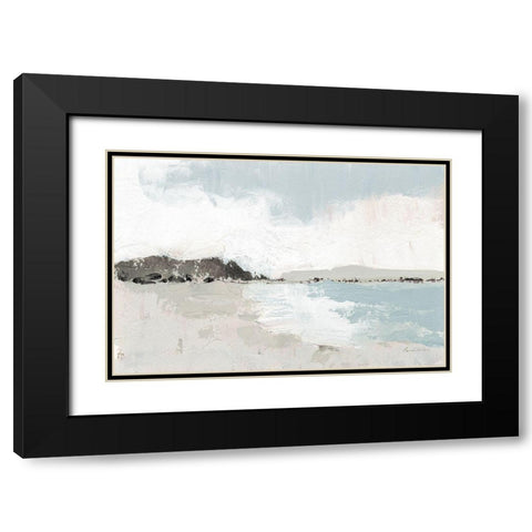 Calm Water Neutral Black Modern Wood Framed Art Print with Double Matting by Munger, Pamela