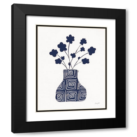 Shadow Vessel II Navy Black Modern Wood Framed Art Print with Double Matting by Prahl, Courtney