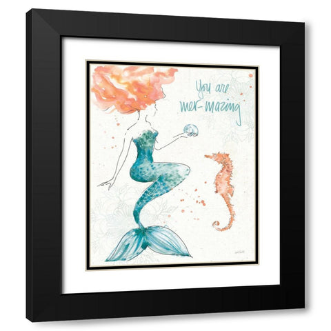 Sea Sirens I Black Modern Wood Framed Art Print with Double Matting by Tavoletti, Anne