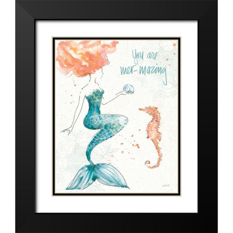 Sea Sirens I Black Modern Wood Framed Art Print with Double Matting by Tavoletti, Anne