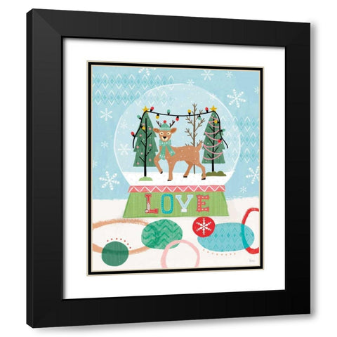 Holiday Love II Black Modern Wood Framed Art Print with Double Matting by Charron, Veronique