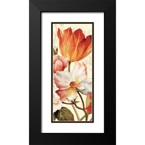 Poesie Florale Panel I Black Modern Wood Framed Art Print with Double Matting by Audit, Lisa