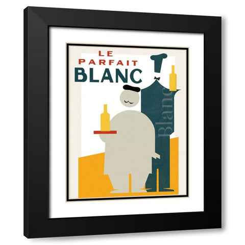 Le Parfait Blanc Black Modern Wood Framed Art Print with Double Matting by Wild Apple Portfolio