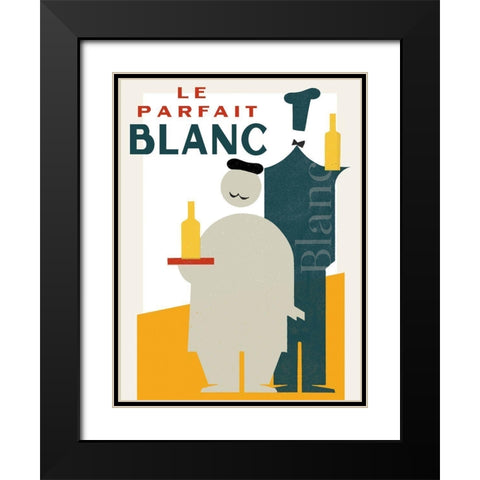 Le Parfait Blanc Black Modern Wood Framed Art Print with Double Matting by Wild Apple Portfolio