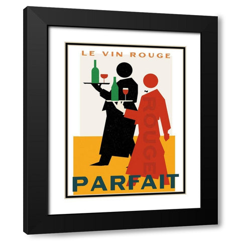 Le Vin Rouge Parfait Black Modern Wood Framed Art Print with Double Matting by Wild Apple Portfolio