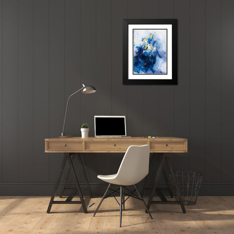 Top of the Wave Black Modern Wood Framed Art Print with Double Matting by Nai, Danhui