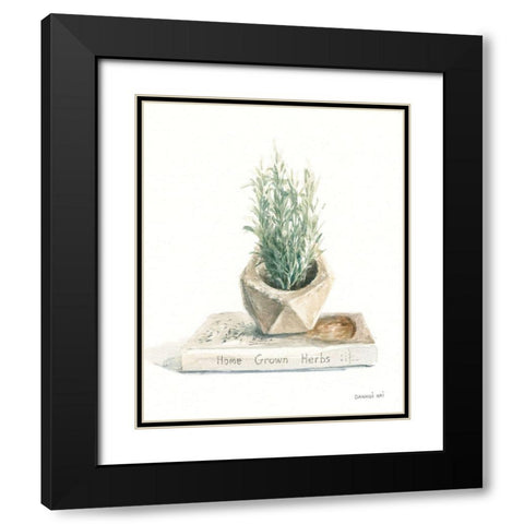 Grown at Home I Black Modern Wood Framed Art Print with Double Matting by Nai, Danhui