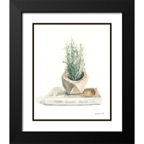 Grown at Home I Black Modern Wood Framed Art Print with Double Matting by Nai, Danhui