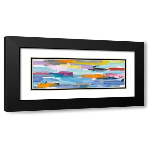 Summer Fragments Black Modern Wood Framed Art Print with Double Matting by Nai, Danhui