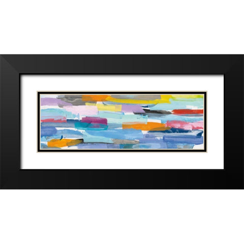 Summer Fragments Black Modern Wood Framed Art Print with Double Matting by Nai, Danhui