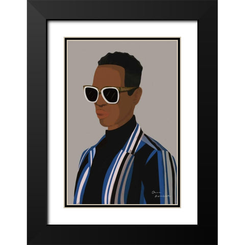 So Cool II Black Modern Wood Framed Art Print with Double Matting by Escalante, Omar
