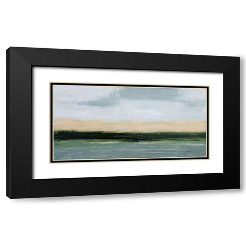 Sea Green Black Modern Wood Framed Art Print with Double Matting by Munger, Pamela