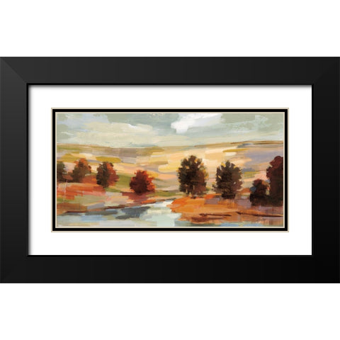 Fall Country Landscape Black Modern Wood Framed Art Print with Double Matting by Vassileva, Silvia