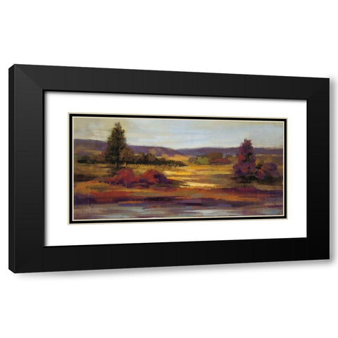 Fall Riverside Crop Black Modern Wood Framed Art Print with Double Matting by Vassileva, Silvia