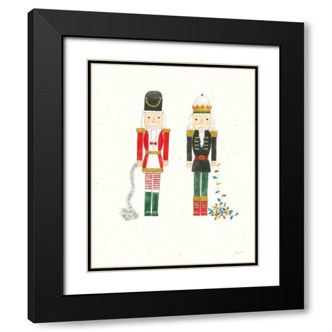 Seasons Greetings V Black Modern Wood Framed Art Print with Double Matting by Jackson, Jenaya