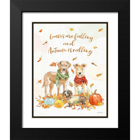 Harvest Dogs I v2 Vertical Black Modern Wood Framed Art Print with Double Matting by Grove, Beth