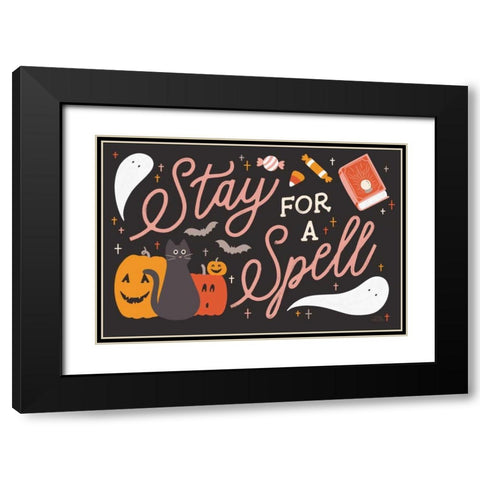 Trick or Treat I Black Modern Wood Framed Art Print with Double Matting by Marshall, Laura