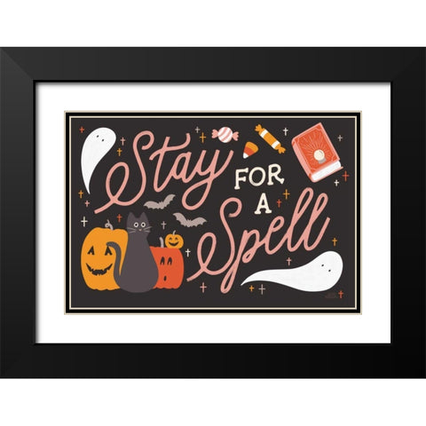 Trick or Treat I Black Modern Wood Framed Art Print with Double Matting by Marshall, Laura