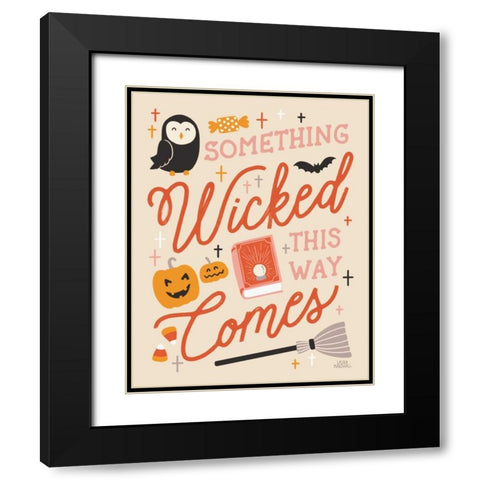 Trick or Treat IV Black Modern Wood Framed Art Print with Double Matting by Marshall, Laura
