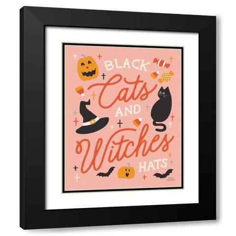 Trick or Treat VI Black Modern Wood Framed Art Print with Double Matting by Marshall, Laura