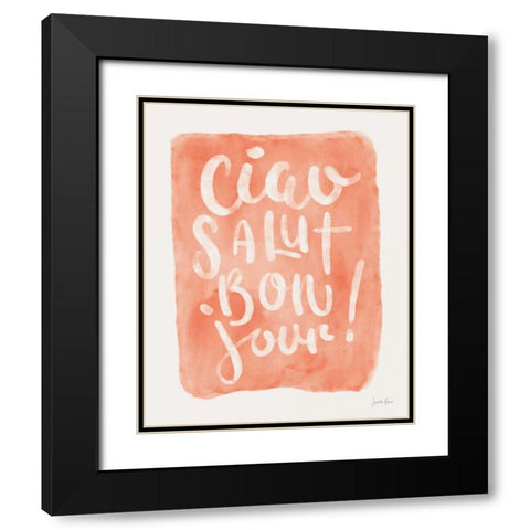 Ciao Lettering I Black Modern Wood Framed Art Print with Double Matting by Penner, Janelle