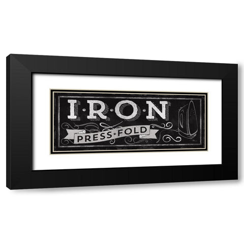 Laundry Day I BW Black Modern Wood Framed Art Print with Double Matting by Pela Studio
