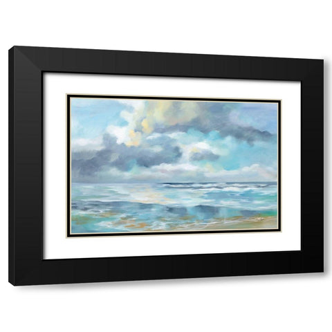 Summer Clouds Black Modern Wood Framed Art Print with Double Matting by Vassileva, Silvia
