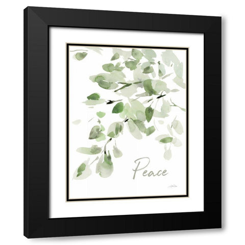 Cascading Branches I Peace Black Modern Wood Framed Art Print with Double Matting by Pete, Katrina