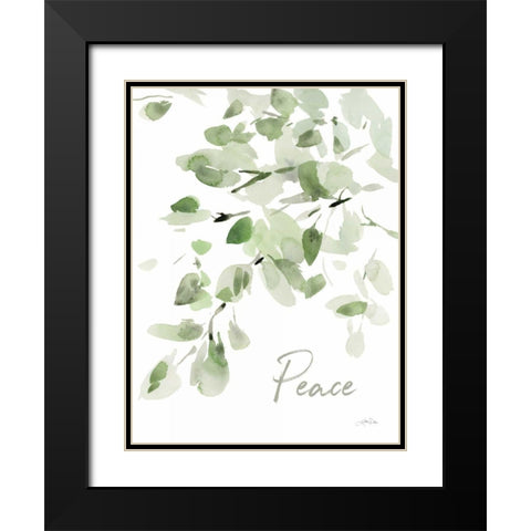 Cascading Branches I Peace Black Modern Wood Framed Art Print with Double Matting by Pete, Katrina