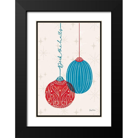 Retro Ornaments I Black Modern Wood Framed Art Print with Double Matting by Thorns, Becky